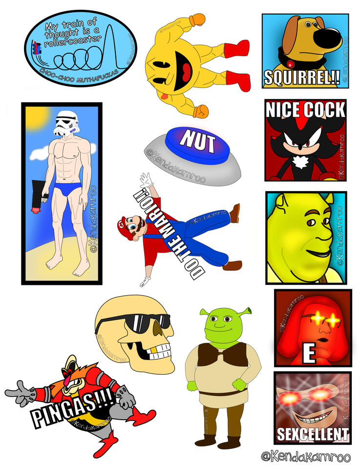 Memes and Funnies Sticker Series